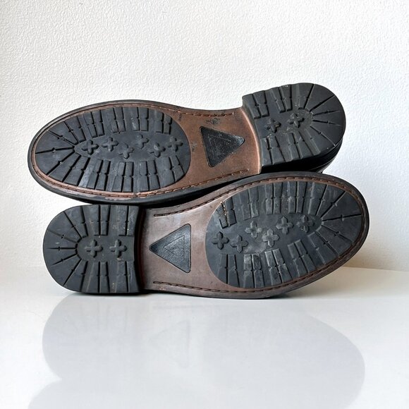 Men's Guess GMDiffer Black Leather Motorcycle Combat Ankle Boots Size 10 - Picture 7 of 8